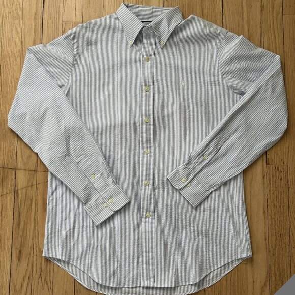 Ralph Lauren Performace Seersucker Striped Shirt - Picture 1 of 2